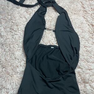 Sexy Elegant Black Halter Top